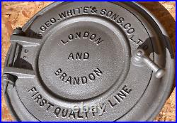 RARE George White & Sons Steam Traction Engine Cast Iron Smokebox Door Antique