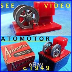 RARE VINTAGE ATOMOTOR HIT MISS STYLE COIL ELECTRIC MOTOR 4 STEAM ENGINE TOYS ETC