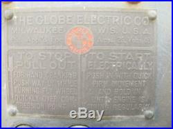 Rare Antique Globe Electric Co Lighting Delco Light Plant Hit & Miss Engine Era