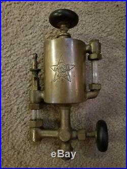 Rare Brass 1 Pint Powell Boson Hit & Miss Engine Oiler