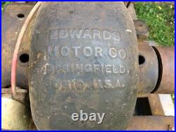 Rare Edwards Motor Company of Springfield, Ohio Hit and Miss Engine Motor