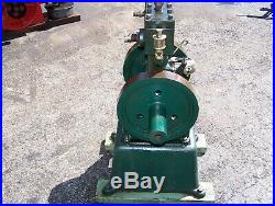 SCARCE 2-Cylinder SIEVERKROPP Flywheel Hit Miss Type Gas Engine Cast Iron Base