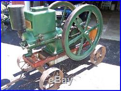 SCARCE Old 7hp STEINER Long Life Hit Miss Gas Engine Sumter Magneto Plymouth WI