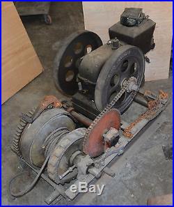 Stover Hit N Miss Engine Amazing Barn Find Runs 99% Orignial + Winch+cable