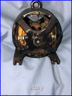 S & H Small Electric Bipolar Vintage Antique Open Frame Motor