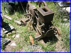 Sandow 2 1/2 HP hit and miss stationary engine on cart