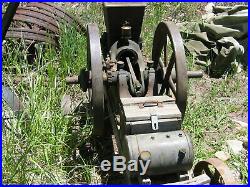 Sandow 2 1/2 HP hit and miss stationary engine on cart