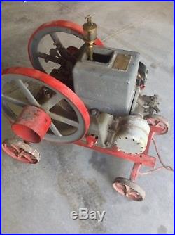 Sattley 1917 Hit Miss Stationary Engine 1.5 hp w galloway cart