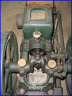 Small Gilson Hit Miss Gas Engine With Stove Leg Base & Embossed Hopper