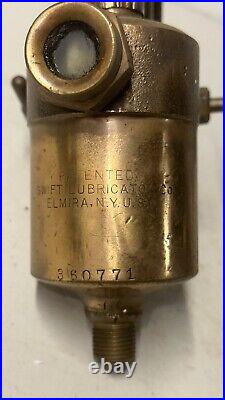 Small SWIFT LUBRICATOR Brass Hydrostatic Cylinder OILER Steam Engine Hit Miss