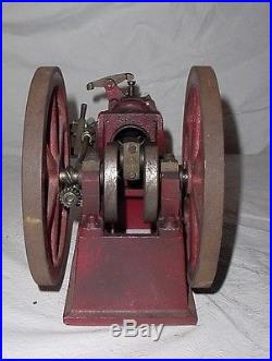 Small Vintage Antique Hit Miss Gas Engine Model Sideshaft Tank Cooled Otto