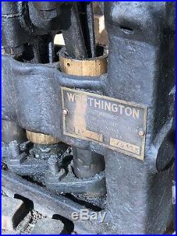 Small Worthington Open Frame Tri-Plex Water Pump Hit Miss Gas Steam Engine