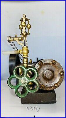 Steam Engine with Brass Vertical Governor Hit Miss Engine Antique Model Flywheel
