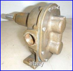 TEEL BRASS BODY GEAR PUMP for Hit and Miss Old Gas Engine 3/4 Pipe Very Nice