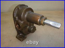 TEEL BRASS BODY GEAR PUMP for Hit and Miss Old Gas Engine 3/4 Pipe Very Nice