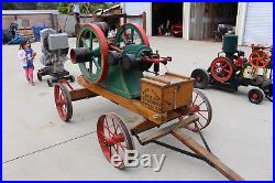 The Gade by Gade Brothers, Iowa Falls Hit N Miss Engine on wood cart