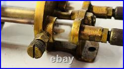 Two Feed ESSEX No. 5 Brass Cylinder Oiler Old Hit Miss Engine Antique Dual