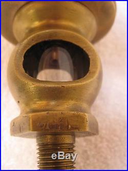 Two Heavy Brass Oilers Breathing Tube Check Ball Lubricators Hit Miss Gas Engine