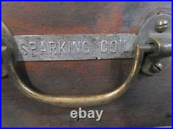 Unusual EARLY Hit Miss Gas Engine Low Tension SPARKING COIL Working