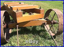 Upright Rock Island Hit Miss Antique Stationary Engine Cart Trucks