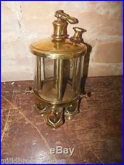 VINTAGERAREHALL MFG. CO. NY BRASS STEAM HIT MISS ENGINE OILER 3 OUTLETS