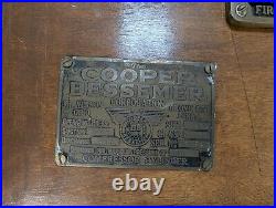 VTG Cooper Bessemer Brass Machine Tags Name Plate Hit Miss Gas Engine Oilfield