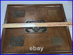 VTG Cooper Bessemer Brass Machine Tags Name Plate Hit Miss Gas Engine Oilfield