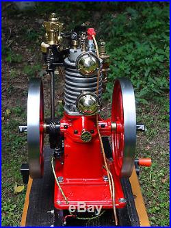 Vertical Hit and Miss running scale model engine, antique looking, gas motor