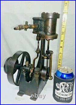 Vertical Steam Engine with Pulley Hit Miss Engine Antique Model Flywheel