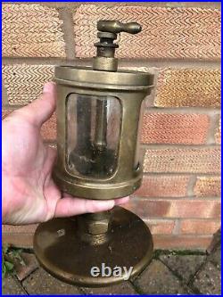 Very large vintage drip feed oiler live steam oil engine stationary hit & miss