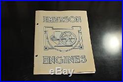 Vintage 1912 Emerson Hit Miss Engines Stationary & Portable Farm Catalog Book