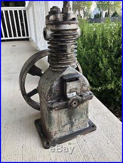 Vintage 1921 Curtis Air Compressor Pump Hit Miss Steam Engine Size 3 x 3-1/2