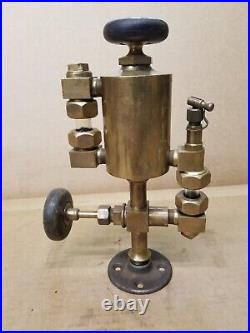 Vintage Antique Brass Essex Lubricator Hit & Miss Steam Engine Oiler