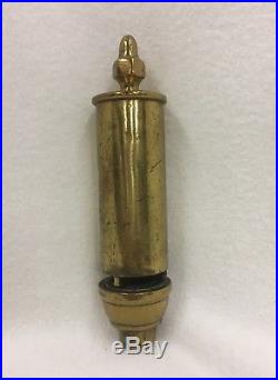 Vintage Antique Brass Steam Whistle Work Engine Factory Hit & Miss Three Chime