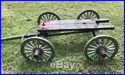 Vintage Antique Wooden Hit or Miss Engine Wagon Cart Truck 19 Wheels