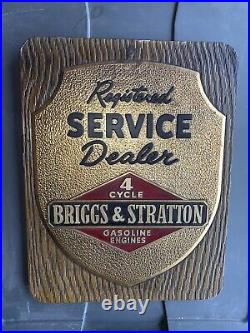 Vintage BRIGGS & STRATTON Approved Service Dealer Sign 4Cyl Engine Hit And Miss