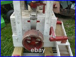 Vintage Belt Driven Grain MILL Hit Or Miss Gas Engine, Tractor, Steam Engine