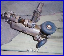 Vintage Brass, HIT MISS, Steam ENGINE OILER, POWELL TROJAN, 1/2 PINT