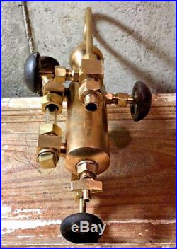 Vintage Brass Hit Miss Steam Engine Injector, Oiler, Steampunk, New Sight Glass
