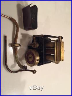 Vintage Brass Steam Engine Machinist Built Hit And Miss Engine Model