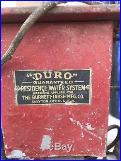 Vintage Duro Single Piston Water Pump Hit And Miss Engine