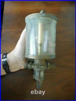 Vintage Essex Brass Triple Drip Oiler Hit Miss Engine Lubricator