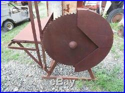 Vintage Flat Belt Driven Saw MILL Tractor Hit Or Miss Gas Engine Old Motor