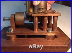 Vintage Machinist Made Copper Toy Steam Engine Hit & Miss WORKS