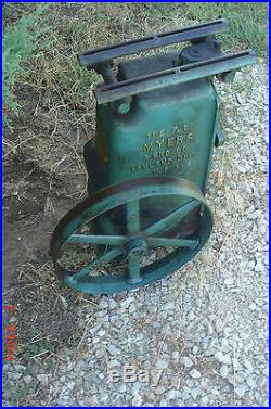 Vintage Myers Belt Driven Water Pump Jack Hit Miss Gas Engine Steam Tractor