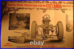 Vintage Ottawa Hit Miss Gas Engine Co Tractor Drawbar Mount PTO Drag Log Saw