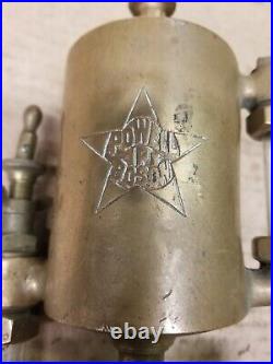 Vintage Powell Brass 1 Pt Cylinder Lubricator Oiler Hit Miss Steam Engine