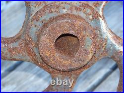 Vintage steampunk Line Shaft Hit-Miss Engine Flat Belt Pulley 15-1/4 x 4-5/8 1