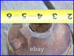 Vintage steampunk Line Shaft Hit-Miss Engine Flat Belt Pulley 3 W 4-1/4 D old