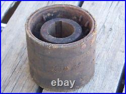 Vintage steampunk Line Shaft Hit-Miss Engine Flat Belt Pulley 4-1/2 W 4-7/8 D